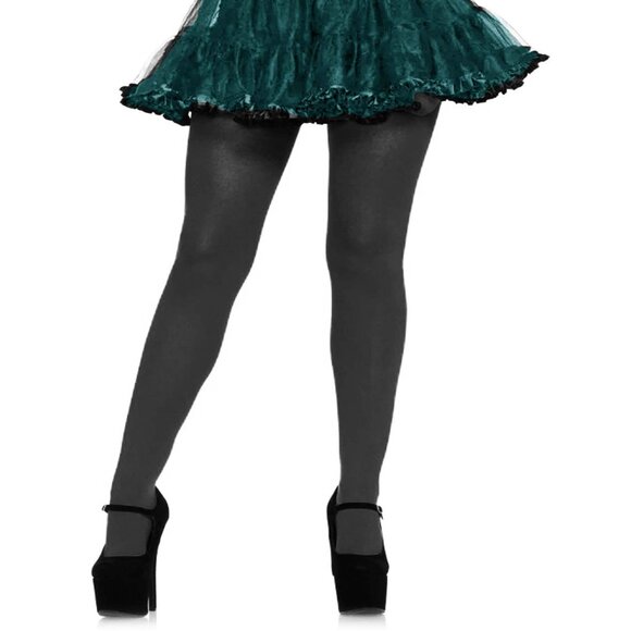 Opaque Nylon Lycra Tights Womens Plus Size Queen Stretchy Black Pantyhose - Picture 1 of 6